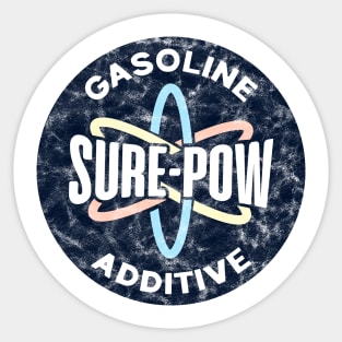 Sure-Pow Gasoline Additive (Redesigned - White Worn) Sticker